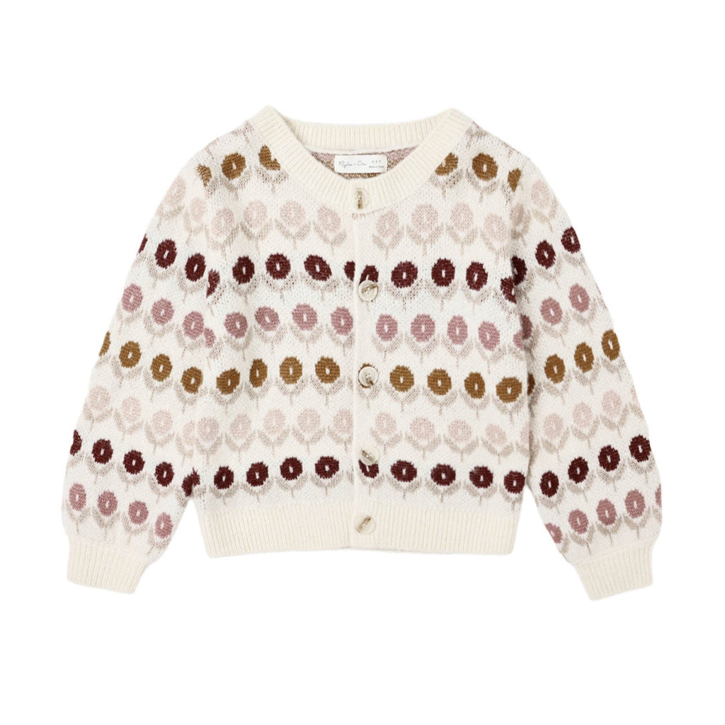 Floral Jacquard Cheyenne Cardigan - Little Kinfolk Boutique | Children's Clothing Regina, SK