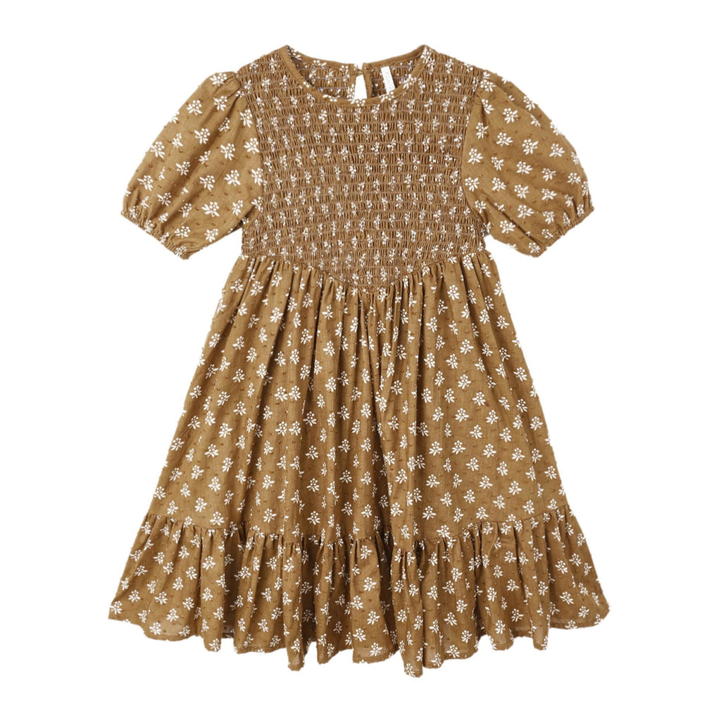 Lydia Golden Fleur Dress - Little Kinfolk Boutique | Children's Clothing Regina, SK
