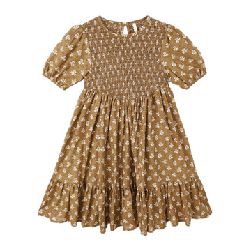 Lydia Golden Fleur Dress - Little Kinfolk Boutique | Children's Clothing Regina, SK