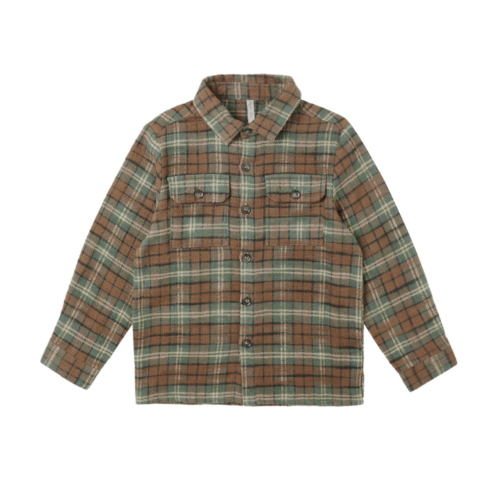 Holiday Plaid Pocketed Flannel Shirt - Little Kinfolk Boutique | Children's Clothing Regina, SK