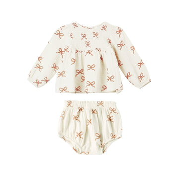 Ruby Bows Sophia Top & Bloomer Set - Little Kinfolk Boutique | Children's Clothing Regina, SK