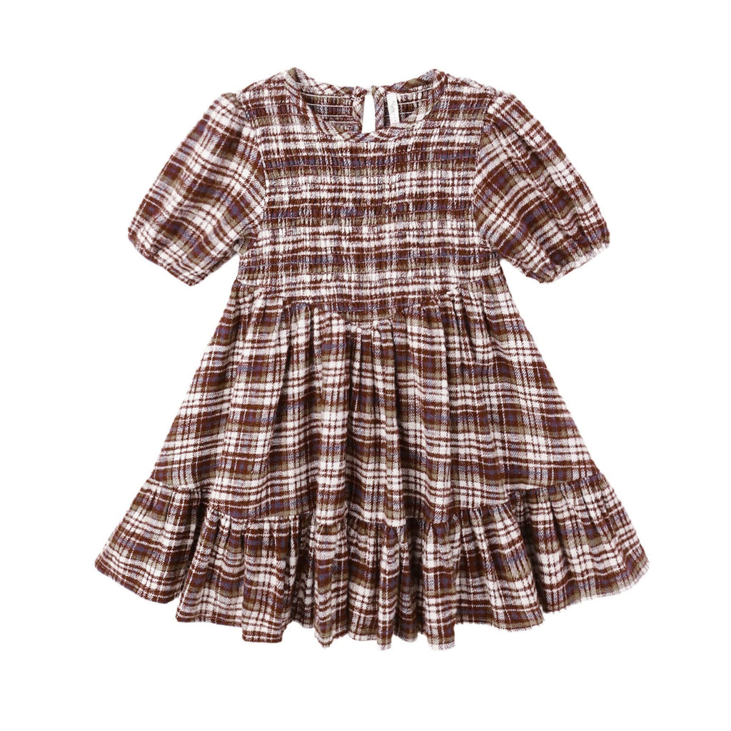 India Burgundy Plaid Dress - Little Kinfolk Boutique | Children's Clothing Regina, SK