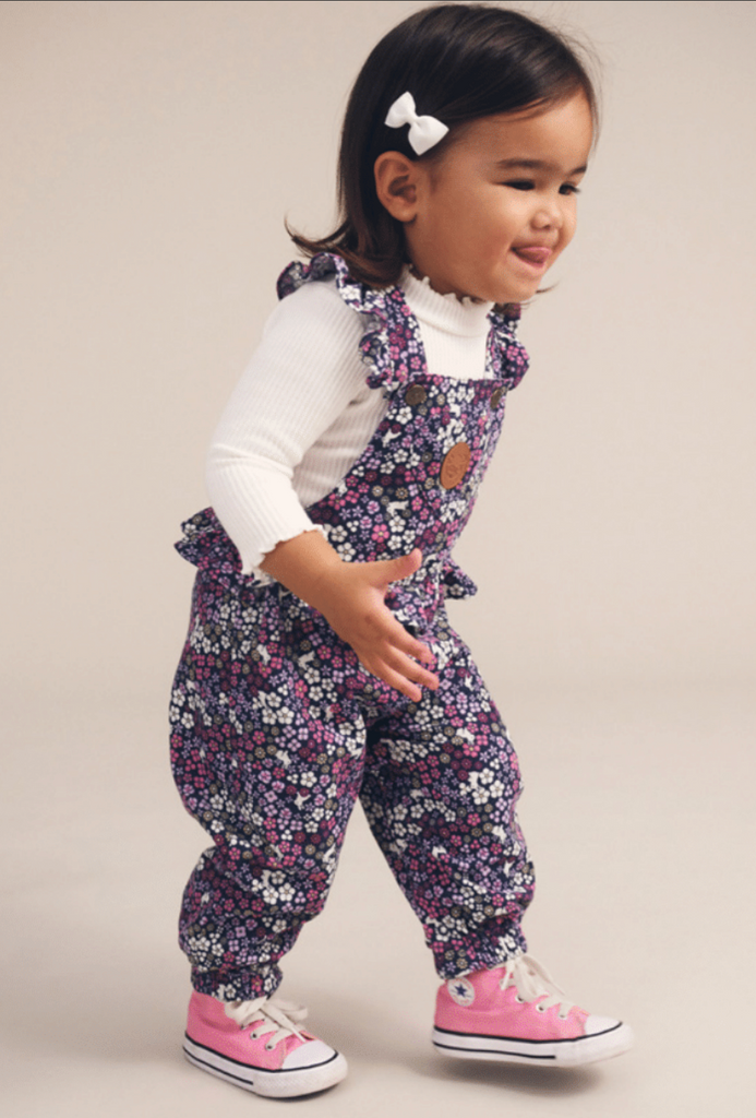 Midnight Flower Garden Overall - Little Kinfolk Boutique | Children's Clothing Regina, SK