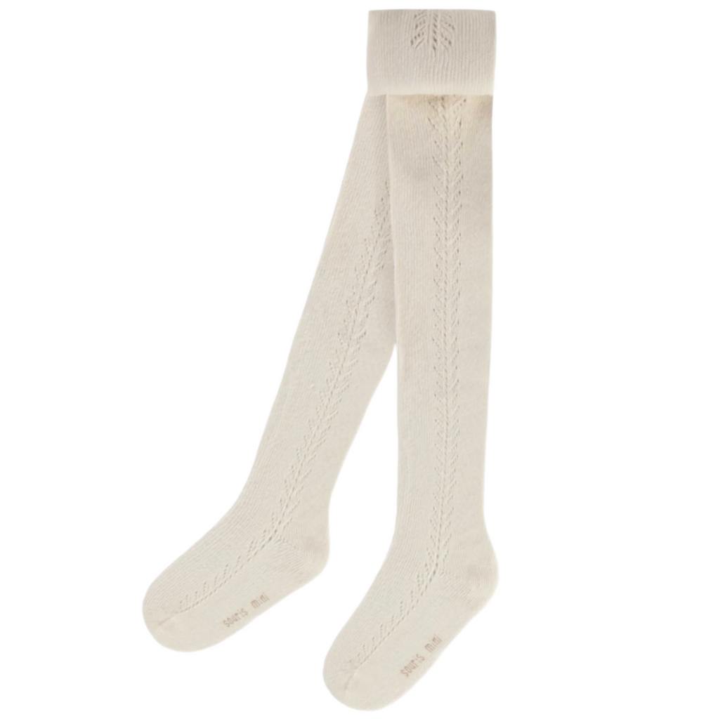 Cream Pointelle Tights - Little Kinfolk Boutique | Children's Clothing Regina, SK