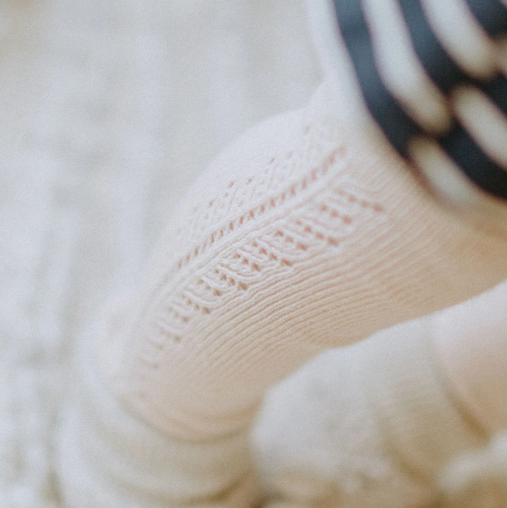Cream Pointelle Tights - Little Kinfolk Boutique | Children's Clothing Regina, SK