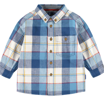 Jones Plaid Blue Shirt - Little Kinfolk Boutique | Children's Clothing Regina, SK