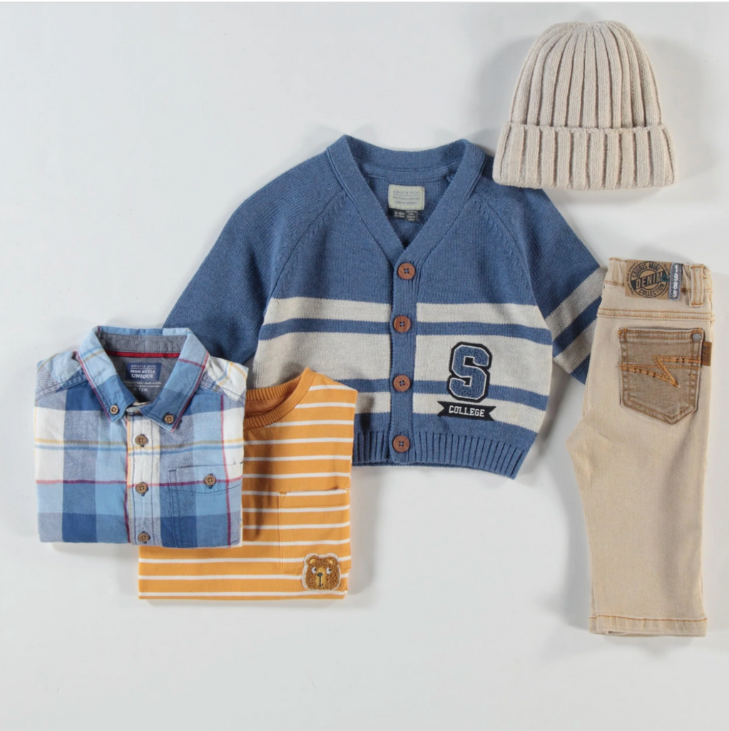 Jones Plaid Blue Shirt - Little Kinfolk Boutique | Children's Clothing Regina, SK