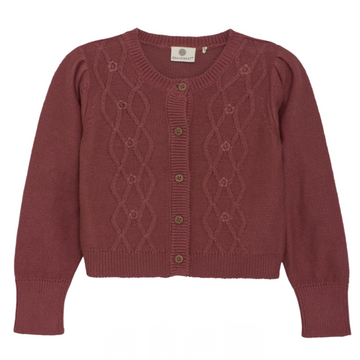 Merlot Child Knit Cardigan - Little Kinfolk Boutique | Children's Clothing Regina, SK