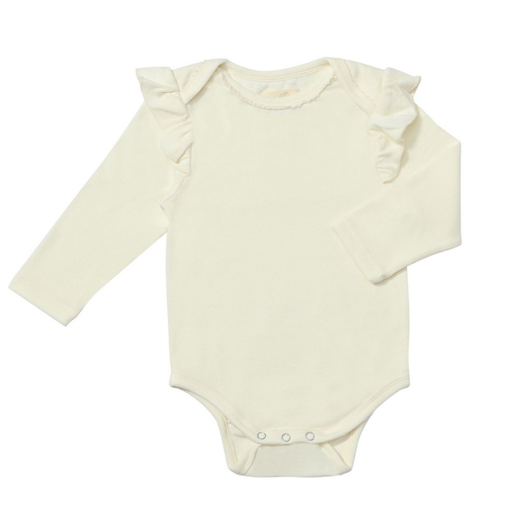 Gracie Ruffle Sleeve Onesie - Little Kinfolk Boutique | Children's Clothing Regina, SK