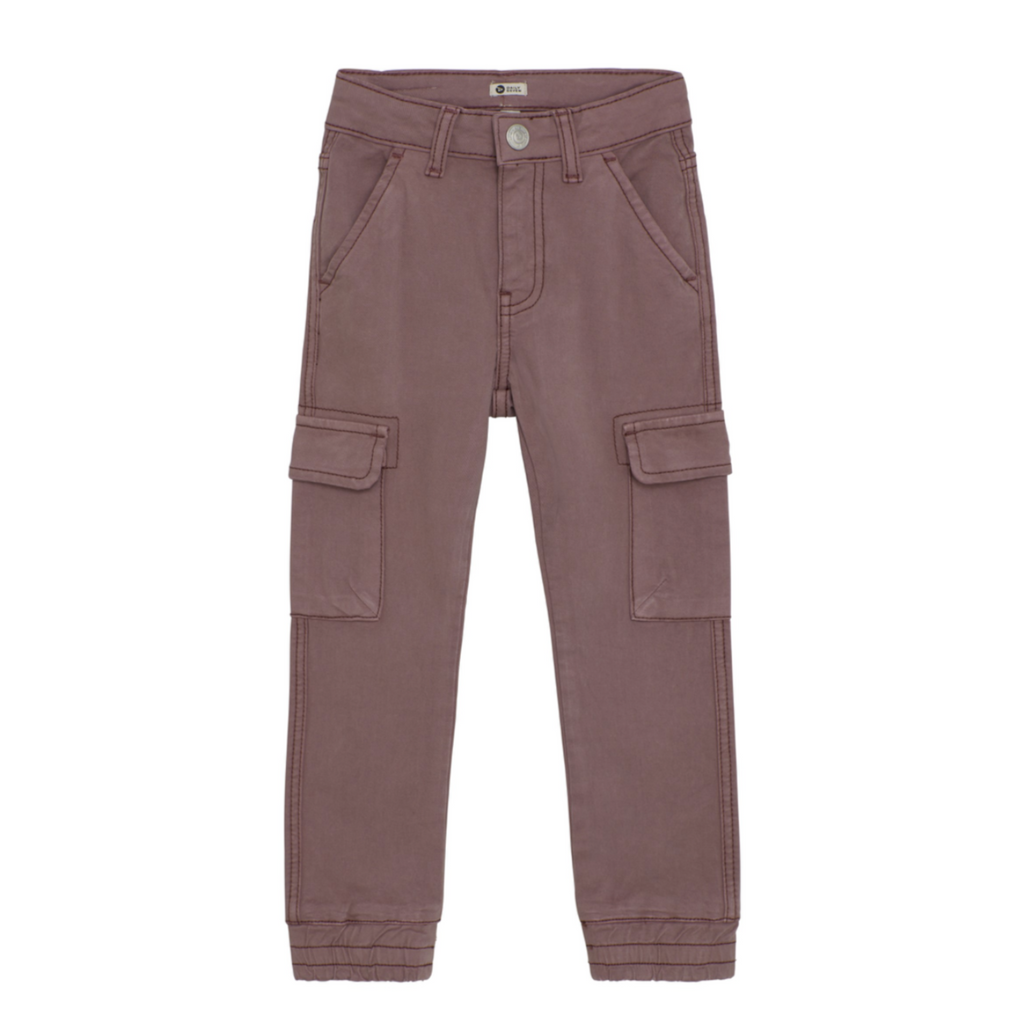 Boysenberry Twill Stretch Cargos - Little Kinfolk Boutique | Children's Clothing Regina, SK
