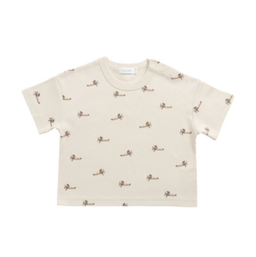 Wesley Tee in Fly High Vanilla PRESALE - Little Kinfolk Boutique | Children's Clothing Regina, SK