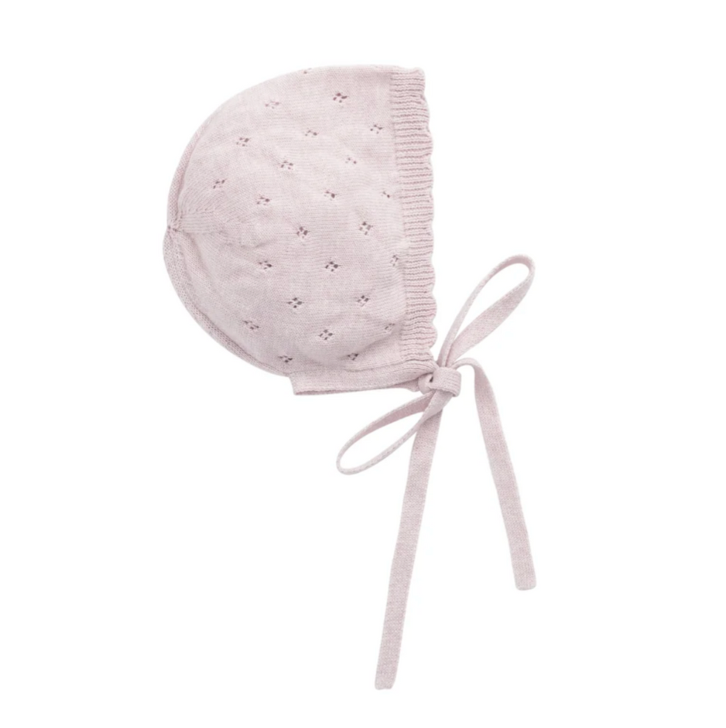 Emily Knit Bonnet in Dusty Violet Marle - Little Kinfolk Boutique | Children's Clothing Regina, SK