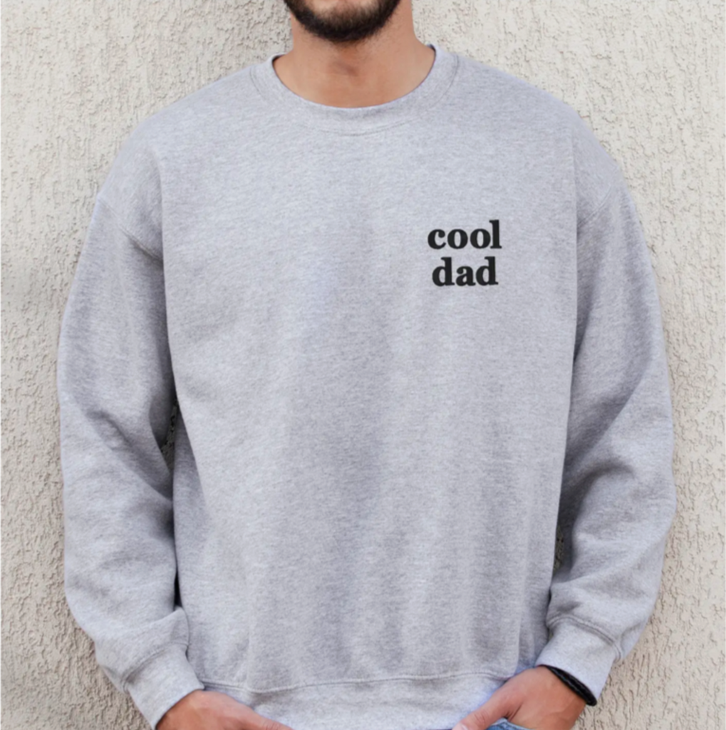 Embroidered COOL DAD Sweatshirt (PREORDER - 2 Colours) - Little Kinfolk Boutique | Children's Clothing Regina, SK