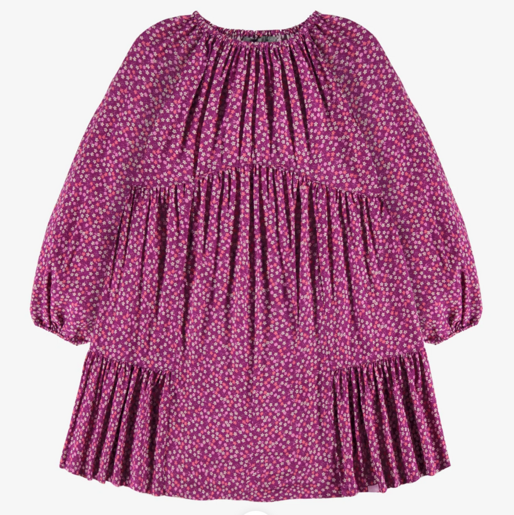 Emma Grace Purple Floral Dress - Little Kinfolk Boutique | Children's Clothing Regina, SK