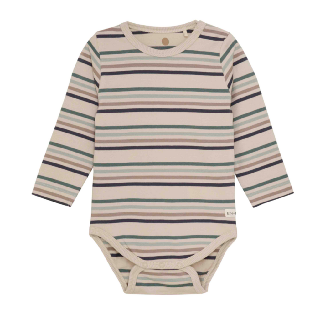 Simon Long Sleeve Stripe Onesie - Little Kinfolk Boutique | Children's Clothing Regina, SK