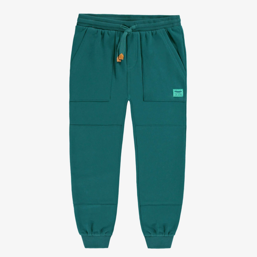 Teddy Teal Quilted Jersey Joggers - Little Kinfolk Boutique | Children's Clothing Regina, SK