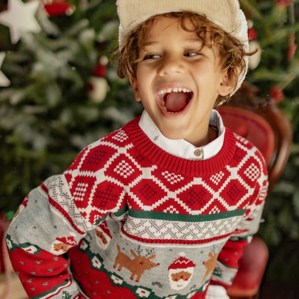 Simon Holiday Sweater - Little Kinfolk Boutique | Children's Clothing Regina, SK