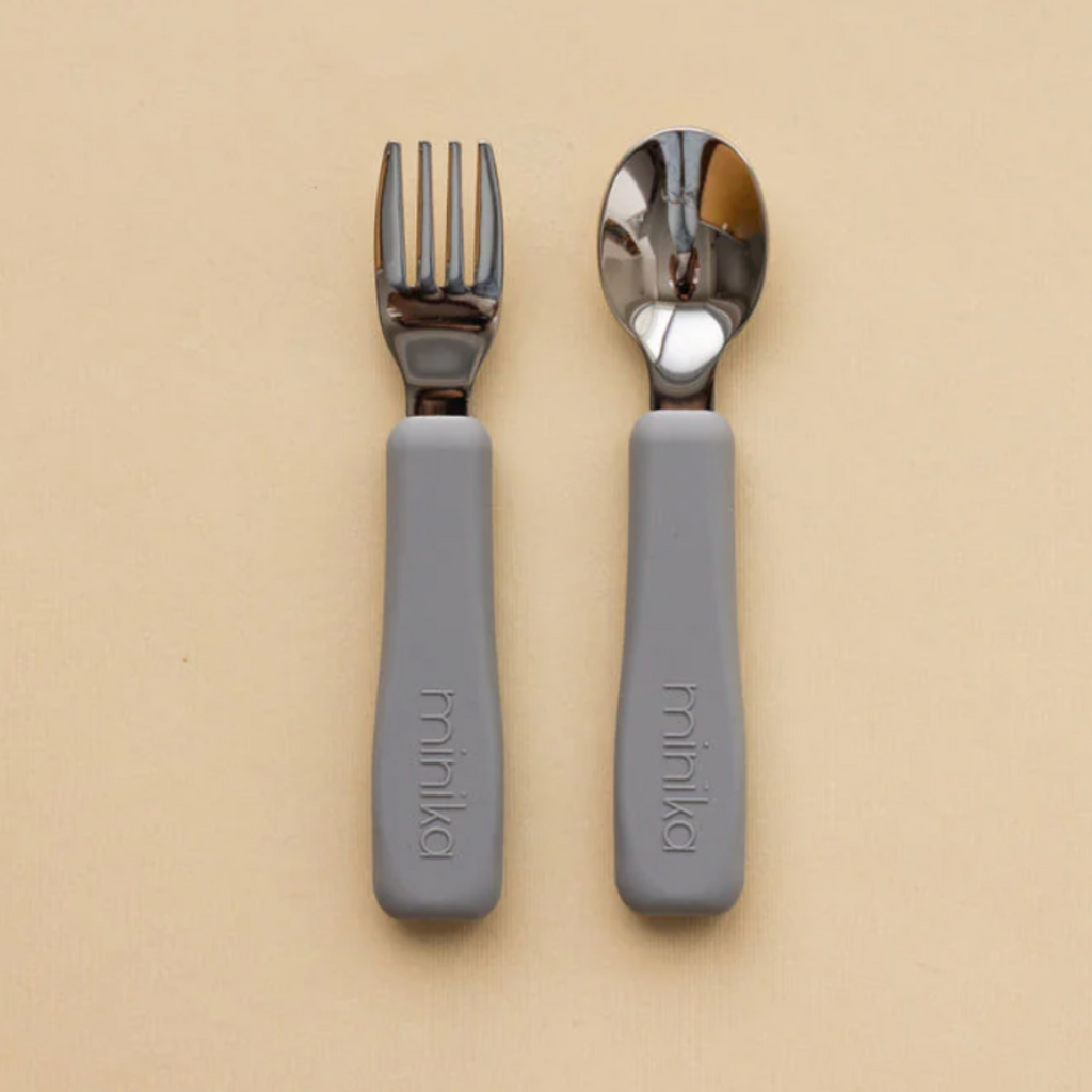 Fork & Spoon Set (5 Colour Options) - Little Kinfolk Boutique | Children's Clothing Regina, SK