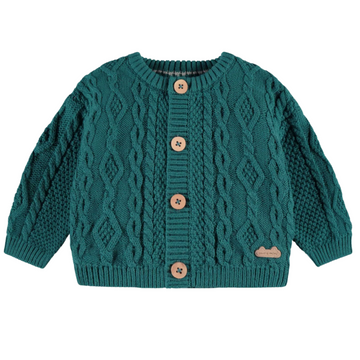Teeny Teal Knit Cardigan - Little Kinfolk Boutique | Children's Clothing Regina, SK