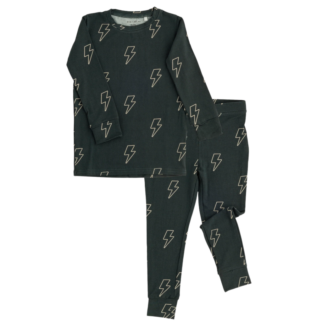 Lightning Bolts PJ Set - Little Kinfolk Boutique | Children's Clothing Regina, SK