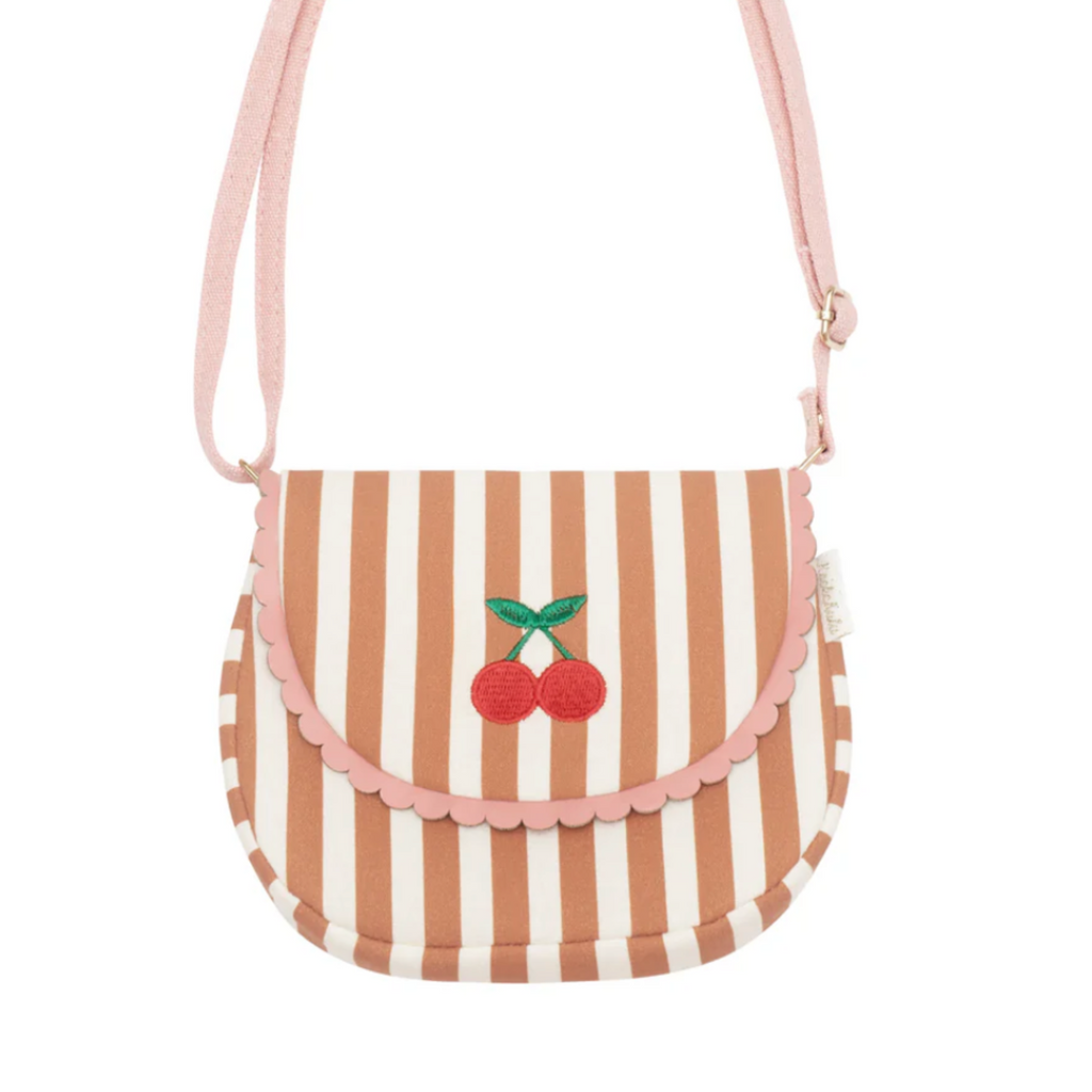 Stripy Cherry Scallop Bag - Little Kinfolk Boutique | Children's Clothing Regina, SK