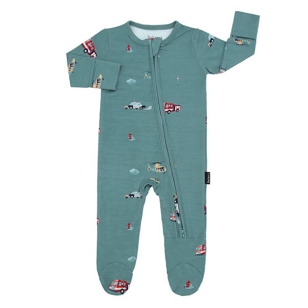 Emergency Vehicles Footed and Footless Sleeper - Little Kinfolk Boutique | Children's Clothing Regina, SK