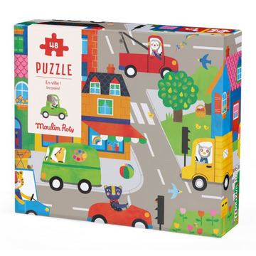 Popipop - In Town! 48 Piece Puzzle - Little Kinfolk Boutique | Children's Clothing Regina, SK