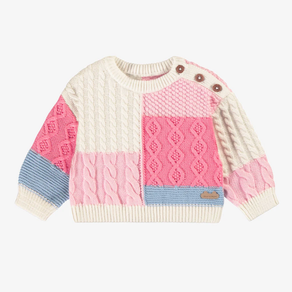 Chantille Patchwork Knitted Sweater - Little Kinfolk Boutique | Children's Clothing Regina, SK