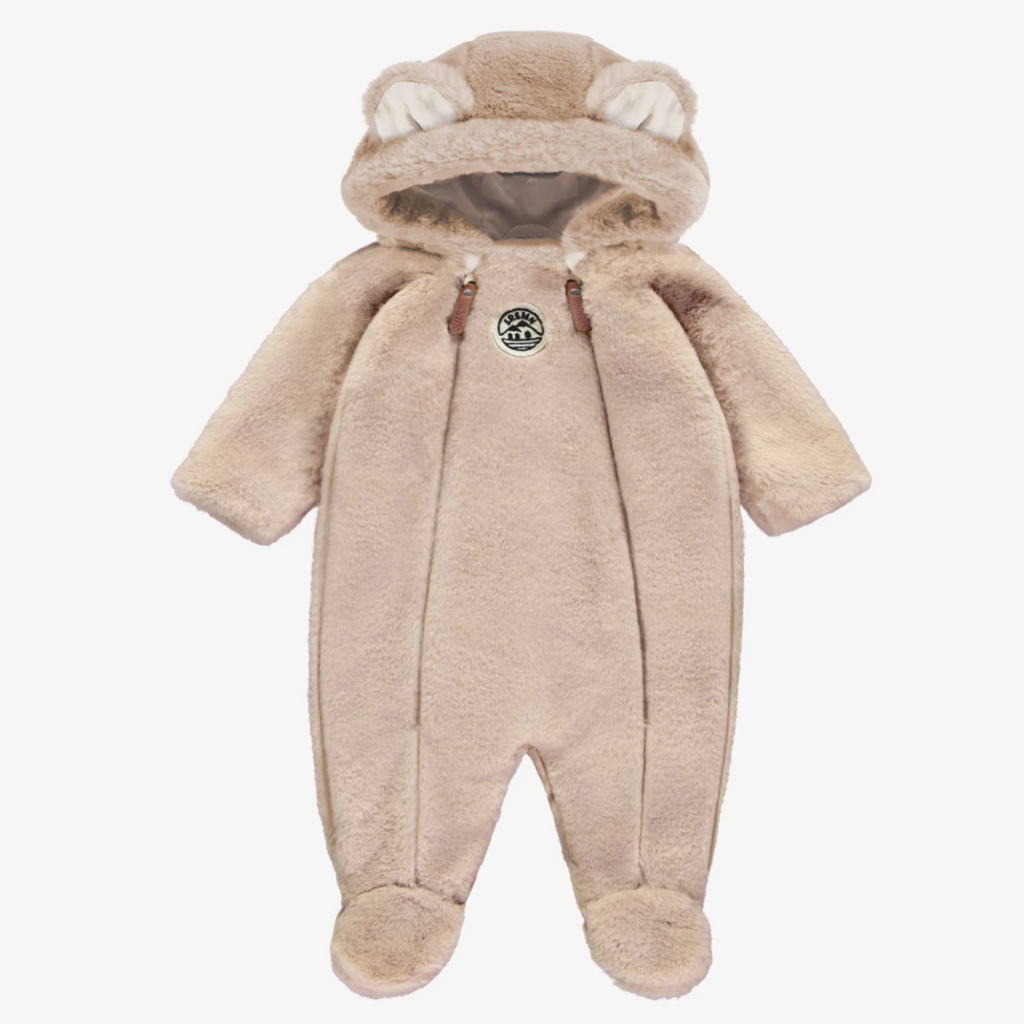 Beige Faux-Fur One Piece - Little Kinfolk Boutique | Children's Clothing Regina, SK
