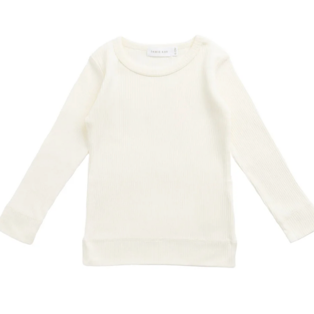 Marina Long Sleeve in Parchment PRESALE - Little Kinfolk Boutique | Children's Clothing Regina, SK