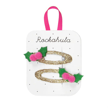 Holly Pom Pom Clips - Little Kinfolk Boutique | Children's Clothing Regina, SK