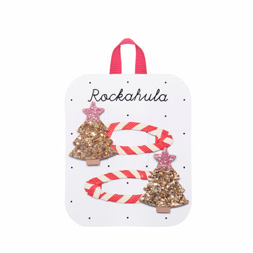 Stripy Christmas Tree Clips - Little Kinfolk Boutique | Children's Clothing Regina, SK