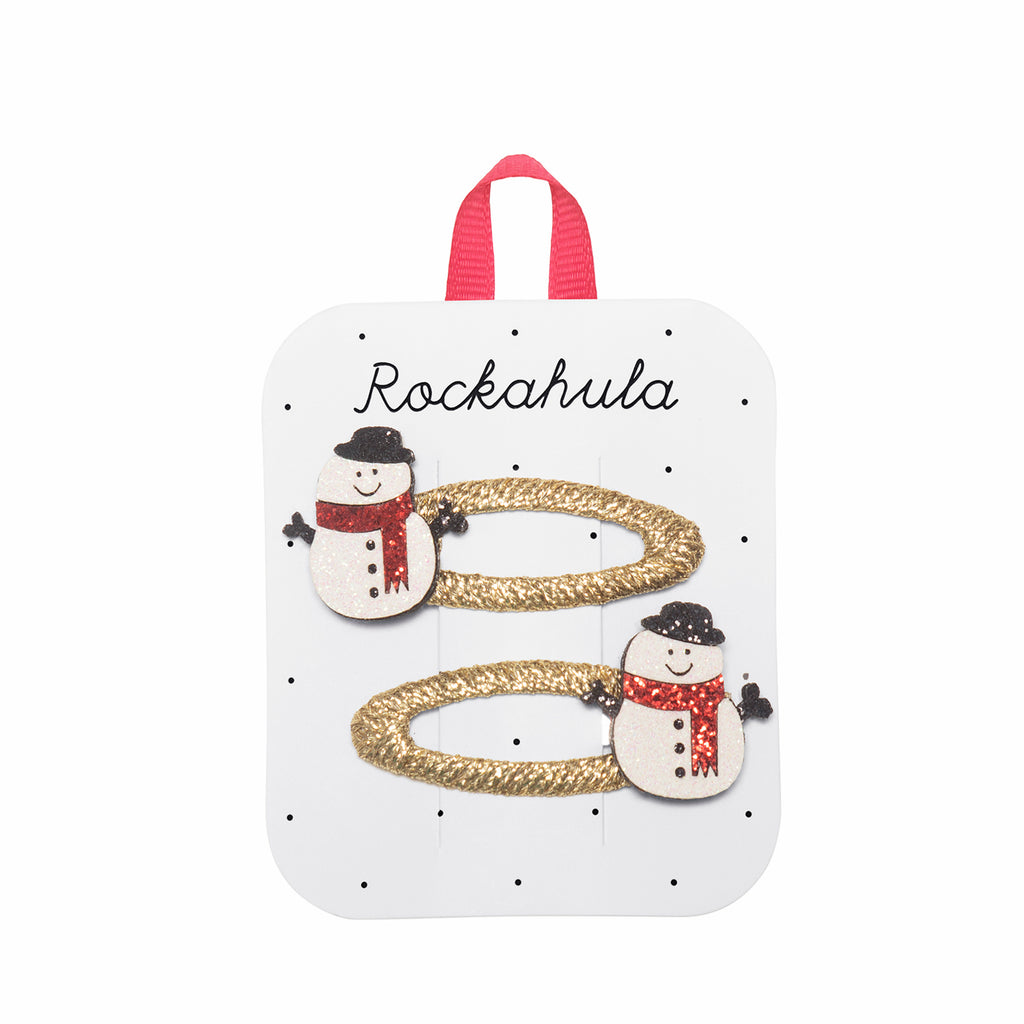 Snowman Glitter Clips - Little Kinfolk Boutique | Children's Clothing Regina, SK
