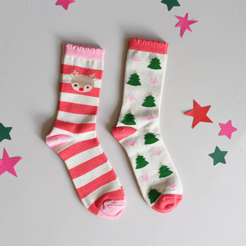 Holly Jolly Christmas Socks 2pk - Little Kinfolk Boutique | Children's Clothing Regina, SK