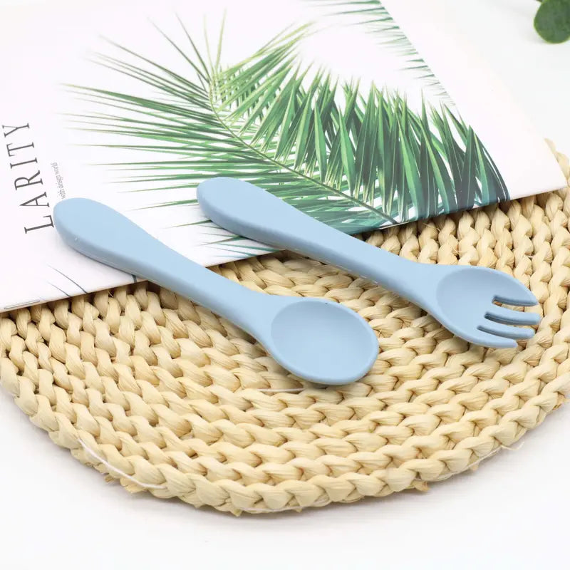 Silicone Toddler Utensil Set - Little Kinfolk Boutique