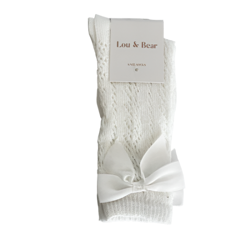 Pointelle Bow Socks - Little Kinfolk Boutique