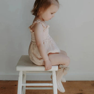 Pointelle Bow Socks - Little Kinfolk Boutique