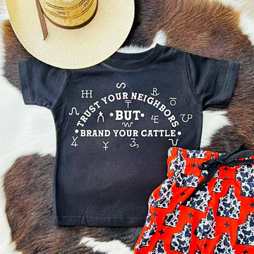 Trust Your Neighbours But Brand Your Cattle - Little Kinfolk Boutique | Children's Clothing Regina, SK