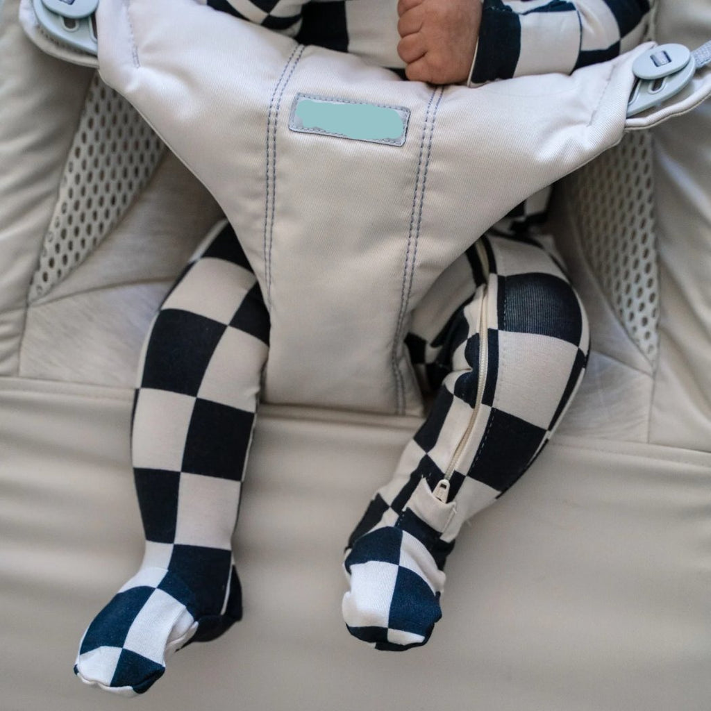 Checkered Footed Sleeper - Little Kinfolk Boutique