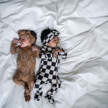 Checkered Footed Sleeper - Little Kinfolk Boutique