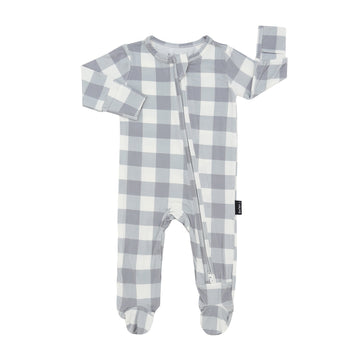 Denim Plaid Sleeper - Little Kinfolk Boutique | Children's Clothing Regina, SK