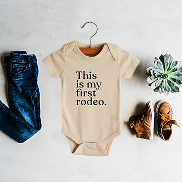 "This Is My First Rodeo" L/S Bodysuit - Little Kinfolk Boutique | Children's Clothing Regina, SK