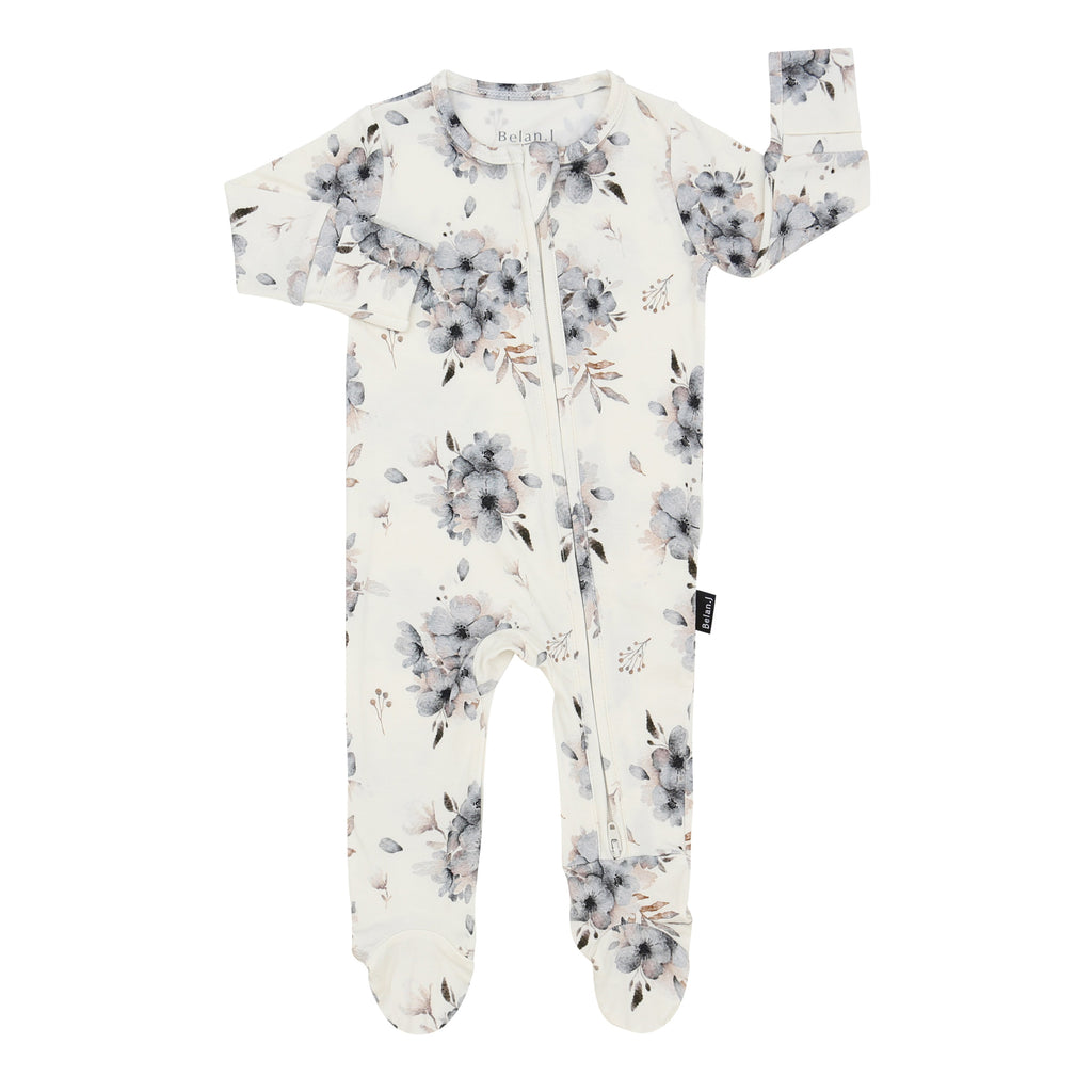 Frosty Floral Sleeper - Little Kinfolk Boutique | Children's Clothing Regina, SK