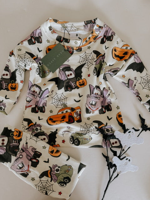 Spooky Cars Crewneck - Little Kinfolk Boutique | Children's Clothing Regina, SK