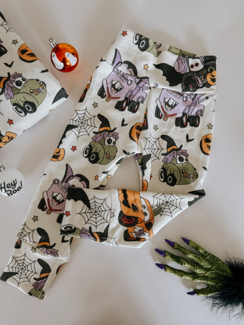 Spooky Cars leggings - Little Kinfolk Boutique | Children's Clothing Regina, SK
