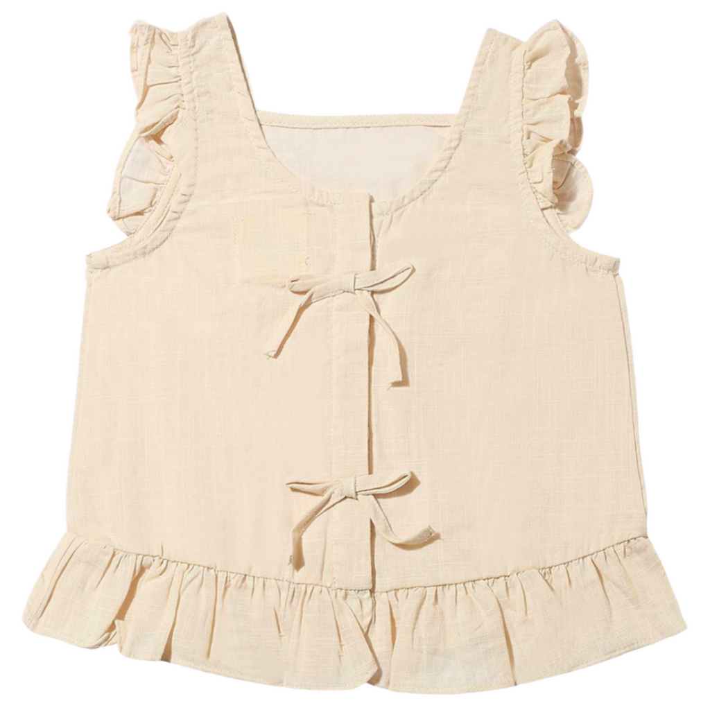 Iris Ruffle Top SS25 - Little Kinfolk Boutique | Children's Clothing Regina, SK