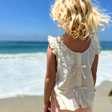 Iris Ruffle Top SS25 - Little Kinfolk Boutique | Children's Clothing Regina, SK
