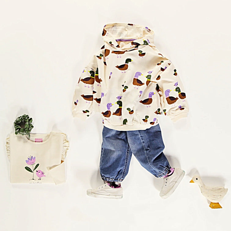 Jackie Quacky French Terry Hoodie - Little Kinfolk Boutique | Children's Clothing Regina, SK