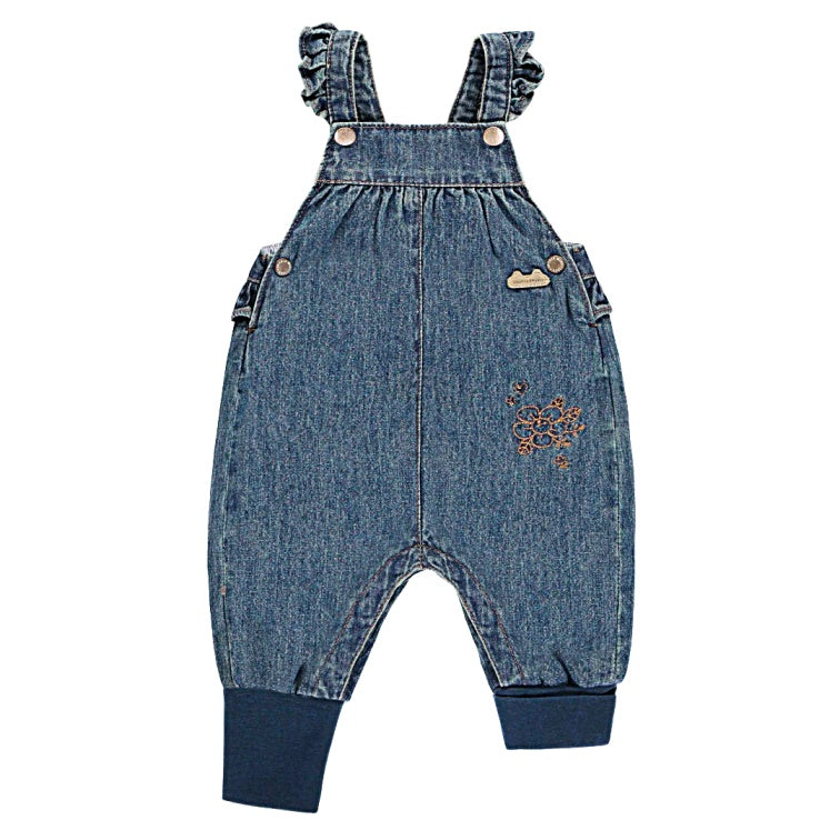 Eva Ruffled Overalls - Little Kinfolk Boutique | Children's Clothing Regina, SK