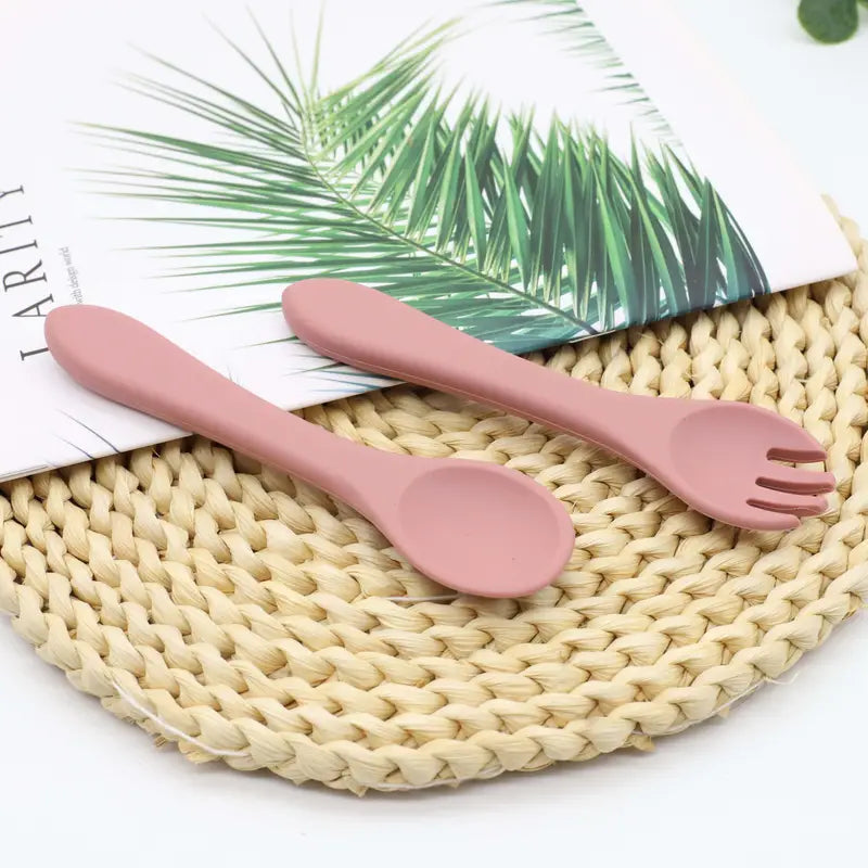 Silicone Toddler Utensil Set - Little Kinfolk Boutique